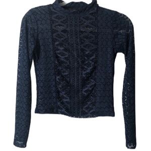 Zara long sleeve mesh crop top